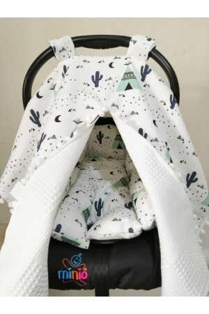 Piqued Muslin Fabric Stroller Cover and Cushion Native American stroller cover - BabyLifeHome