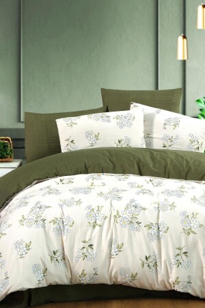Piteya-Doppelbettbezug-Set aus 100 % Baumwolle mit Laken NT-PITEYA - Mürdüm Home