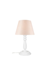 Piyon Abajur Beyaz Ayak-Bej Şapka MNG.1892 - Modelight
