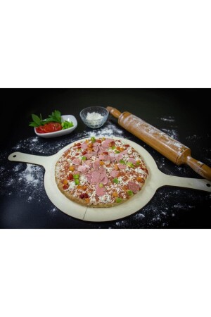 Pizza Lahmacun Küreği yuvarlakpizzatahtası - Genel Markalar