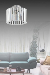 Plafonyer Tavan Elmas 22 Cm Gümüş Kristal Taşlı Avize 1605040012316 - İstanbul Avize
