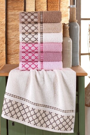 Plaid 50x90 cm 6-teiliges antibakterielles Hand- und Gesichtshandtuch | - Binnur Home