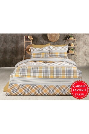 Plaid Pattern Young Room Single Elastic Sheet Duvet Cover Set Elastic Sheet 100x200 - Şahinhome