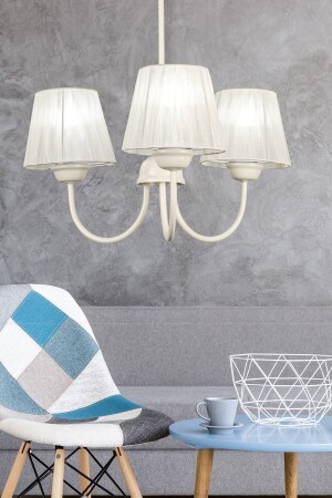 plain 3. Chandelier White Cream Hat - Begüsa