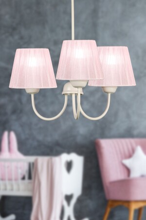 plain 3. Chandelier White Light Pink Hat BEG0026 - Begüsa