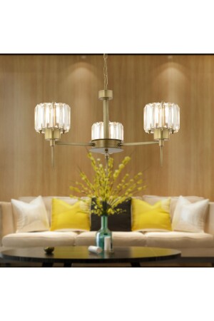 Plain 3-Piece Tumbled Crystal and Stone Modern Design Living Room-Bedroom-Living Room Crystal Chandelier 7000-1146-11-03 - Apliqa