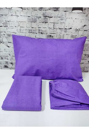 Plain Color Cotton Fabric Double Duvet Cover Set (Elastic Sheets) PLAIN COLOR-DUVETSMTKDOUBLE - GASEL ÇARŞI