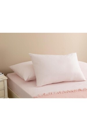 Plain Cotton 2-Piece Pillow Case 50x70 Cm Powder Pink 10030129 - English Home