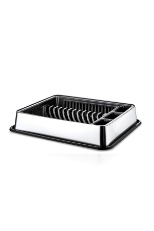 Plain Metal Patterned Dish Rack Plate Rack Cutlery Rack 50x42cm Dish Basket with Six Special Trays LYN0804231913 - abnturk