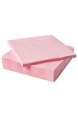 Plain Pink Colored Napkin Presentation Holder 16 Pieces Decorative Aesthetic Birthday Party Concept 16x16 Cm - Huzur Party Store