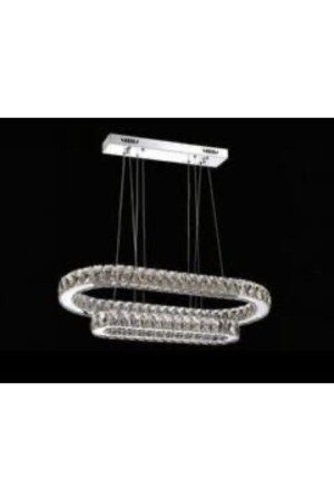 Plaque Crystal Stone Embroidered LED Chandelier AL-6167-2KO - ALA AYDINLATMA