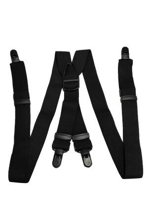 Plastic 4 Clips Washable Antiallergic Unisex Black Trouser Hanger VA04 - Kemer Dünyası