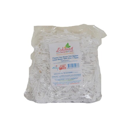 Plastic Chips Pastry Dessert Devil Fork White 1000 Pieces 1 Pack - Lokmanavm