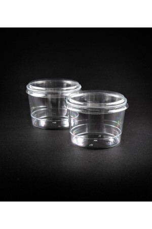 Plastic Container 180cc Bodega 30 Pieces (1 Pack) With Lid 88000110266 - Genel Markalar