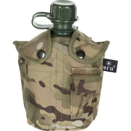 Plastic drinking bottle with case MFH, Operation-Camo, 1l - MFH