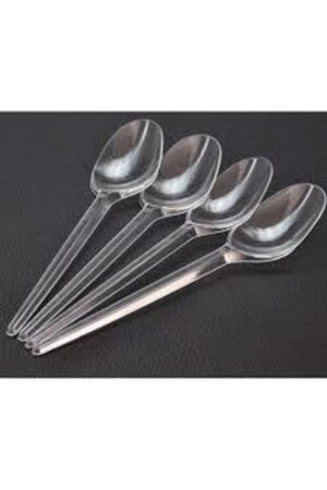 Plastic Hard Spoons 100 Pieces - Papatyampartievi