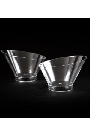 Plastic Oval Dessert Container Bowl 220cc 15 Pieces - Genel Markalar