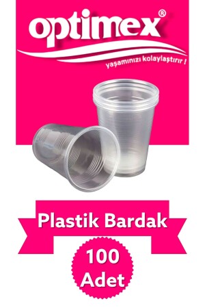 Plastic Pet Cup 100 Pieces - 180cc Water Glass - Optimex