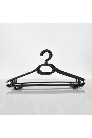 Plastic Serrated Black Hanger 12 Pieces - Clothes Hanger - Trousers - Dress - Skirt Hanger - Kukohomes