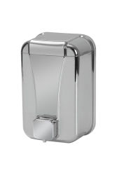 Plastik Sıvı Sabunluk Duvar Tipi Komple Krom 500 Ml 14-208 - Prestij