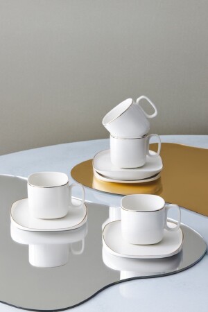 Plato Set mit 6 Kaffeetassen aus Porzellan, 90 ml, 153. 03. 06. 8327 - Karaca