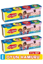 Play Dough Doğal Oyun Hamuru 4 Renk 3'lü Set 1344 Gr 80004 - Gong Yayınları