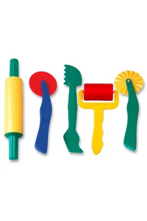 Play Dough Mold 5 Piece Shaping Set - Südor Roller Knife Rolling Pin Roller - Modellino