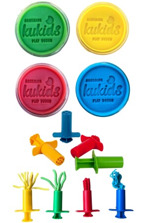 Play Dough Natural Play Dough Syringe Set, 4x130 Play Dough 560619333 - KuKids