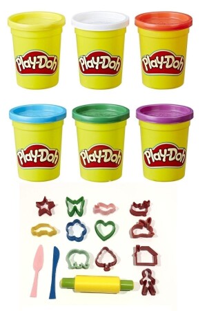 Play Dough Set of 6 and Play Dough Mold Set 15 Pieces as a Gift - Play Doh
