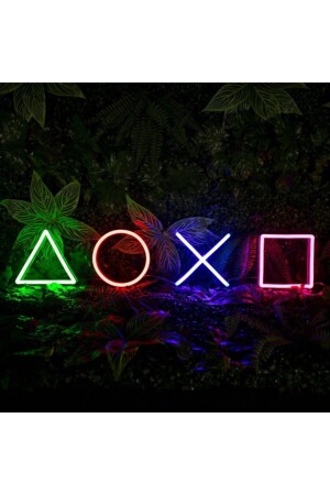 Playstation Şekilleri Neon Led Dekoratif Aydınlatma ps - dekoraven