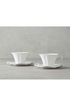 Pleasant Porcelain 4 Piece Teacup Set for 2 People Green-Blue - English Home