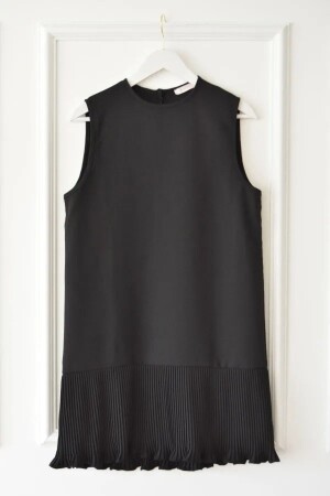 Pleated Sleeveless Black Hijab Shirt Tunic Underwear - Modabenna