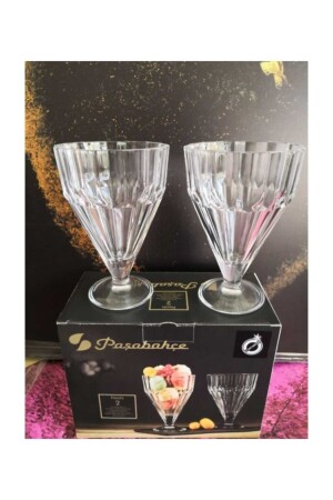 Pleats 2-Piece Crystal Ice Cream Bowl 68136 Pb68136 - Paşabahçe