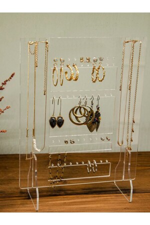 Plexiglass Necklace Earring Organizer - Very Stylish Jewelry Stand - Necklace Stand - Display Stand - Case Organizer - Gizem Shop