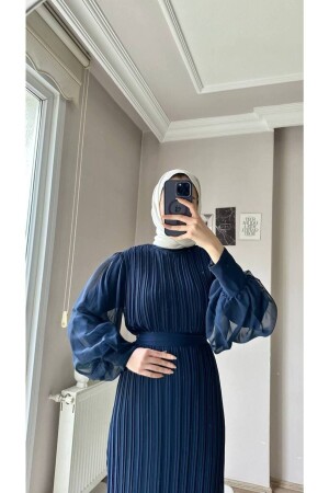 Plissiertes Janjan-Chiffonkleid BTRFLYJNJN12 - Modarana