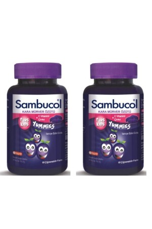 Plus Kids Yummies 60 Chewable Jelly Set of 2 SMBCLPLSKDS-SET2 - Sambucol