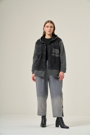 Plus Size Denim Hooded Jacket - Jacob & Co.