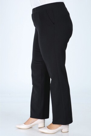 Plus Size Hose Damen Stoffhose mit elastischem Bund - Asya Giyim
