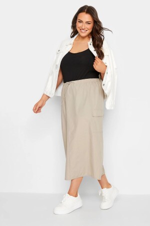 Plus Size Midi Length Cargo Skirt 302038 - Stil Diva