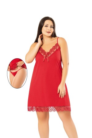 Plus Size (OVERSIZED) Short Nightgown with Straps - Bnm
