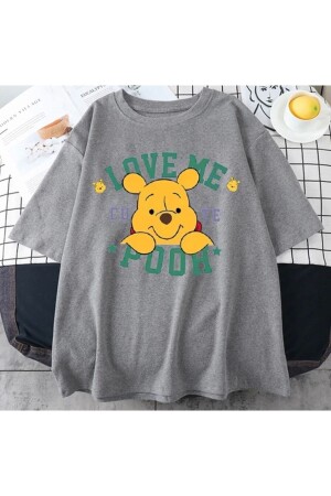 Plus Size Special Production Love Me Pooh bedrucktes Oversize-Damen-T-Shirt aus 100 % Baumwolle - Be Queen