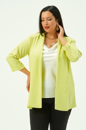 Plus Size Summer Crepe Jacket - Shahiqa