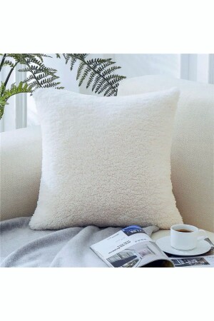 Plush Teddy Puffy Decorative Pillow Cushion Case 43x43 1894 - Benlisso Home