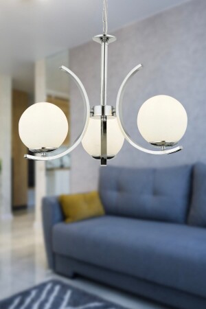 Pluto 3-Piece Chrome Modern Kitchen Living Room Chandelier 7000-1106-10-03 - Apliqa