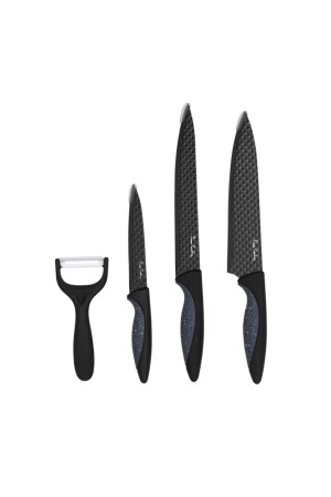 Pluto Steel-Chrome 4-teiliges Messerset Schwarz 71305697 - Pierre Cardin