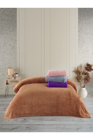 Pofy Welsoft Double Blanket-brown LVNS-N-63 - NANOSOFT
