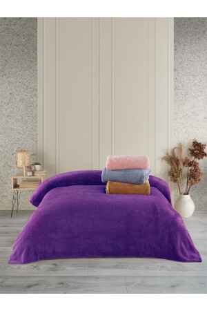 Pofy Welsoft Double Blanket-purple LVNS-N-63 - NANOSOFT