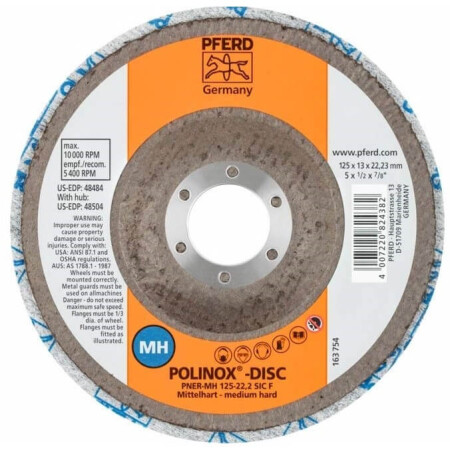 Polishing disc PFERD PNER-MH 125x22.2mm SiC F - Pferd