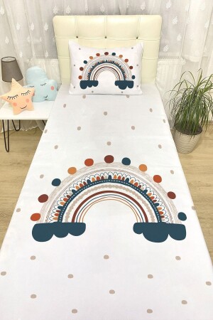Polka Dot Rainbow Patterned Bedspread and Pillowcase evortu1663 - Evpanya