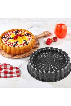 Polochef Granit Gusseisen Tortenform Schwarz 26 cm GMB060 - GMB Home